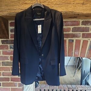 NWT Banana Republic Sculpted Stretch Blazer Size 10 Navy